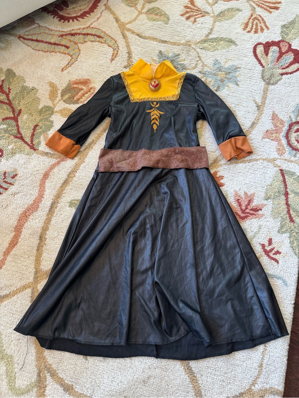 Disney Black and Yellow Girls' Princess Dress with Brown Accents